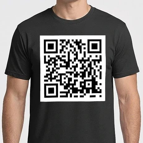 Férfi Imperial póló - Vicces QR kód minta ˝Nem kell ide idézet, odab*sz a kinézet˝ felirattal