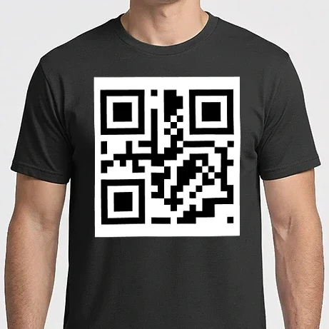 Férfi Imperial póló - Vicces QR kód minta ˝Kapd be˝ üzenettel