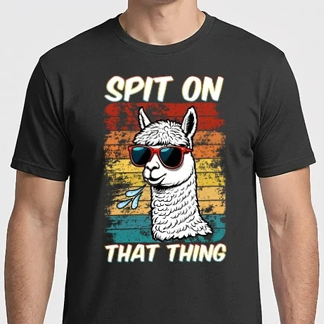 Férfi Imperial póló - Spit on that thing láma szivárványos
