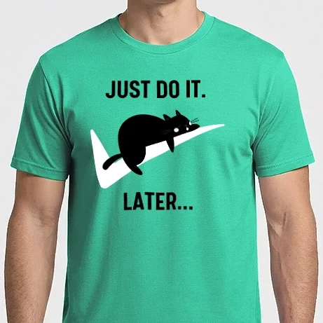 Férfi Imperial póló - Just do it. Later... cica