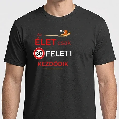 Férfi Imperial póló - Az élet csak 30 felett kezdődik