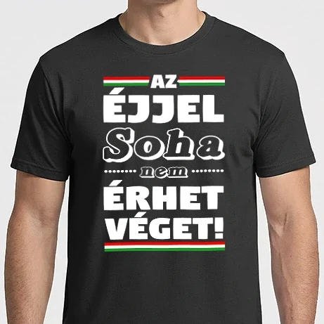 Férfi Imperial póló - Az éjjel soha nem érhet véget - Magyarország szurkolói póló