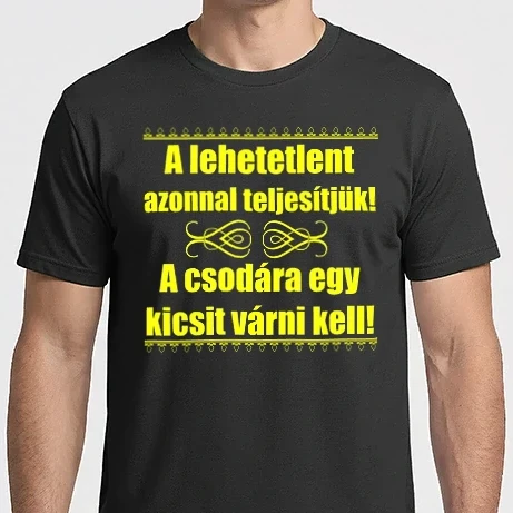 Férfi Imperial póló - Lehetetlent azonnal (sárga)