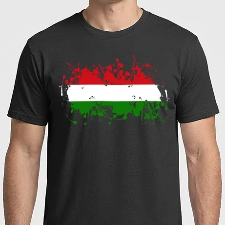 Férfi Imperial póló - HUN flag (festékes)