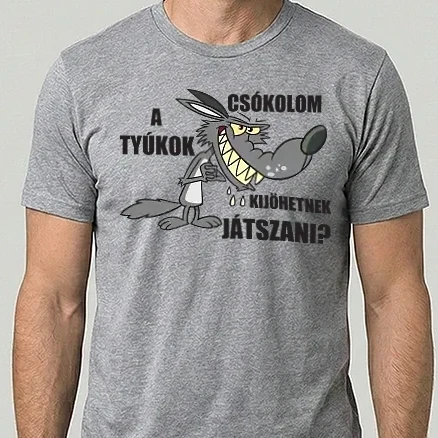 Férfi Alap póló - Éhes farkas