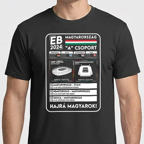 Férfi Imperial póló - Futball EB 2024 naptár csoportmérkőzések HUN