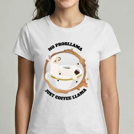 Női Imperial póló - Just coffee LLAMA