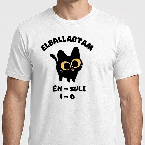 Férfi Imperial póló - Elballagtam Én-Suli 1-0 cicás