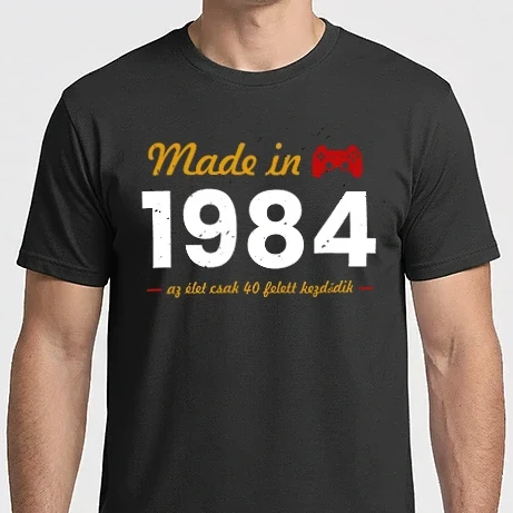Férfi Imperial póló - 1984 - Az élet csak 40 felett kezdődik
