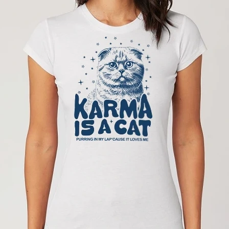 Női Alap póló - Taylor Swift - Karma is a cat