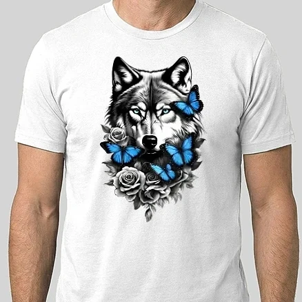 Férfi Alap póló - Farkas tattoo