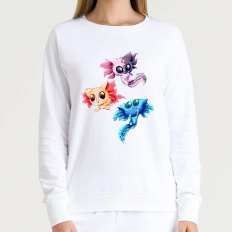 Női kerek nyakú pulcsi - Három Axolocica