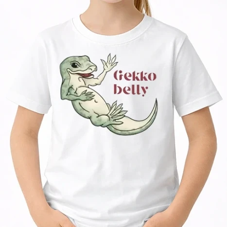Uniszex gyerek Póló - gekkó pocak