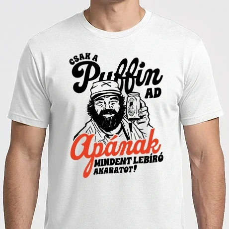 Férfi Imperial póló - Csak a puffin Apa