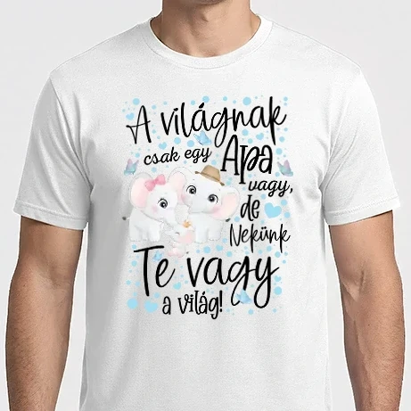 Férfi Imperial póló - A világnak csak egy Apa vagy fehérre