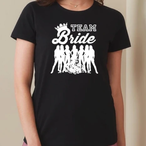Női prémium kerek nyakú póló  - Bride Team (white)