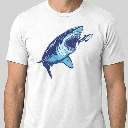 Férfi Alap póló - Megalodon támadás