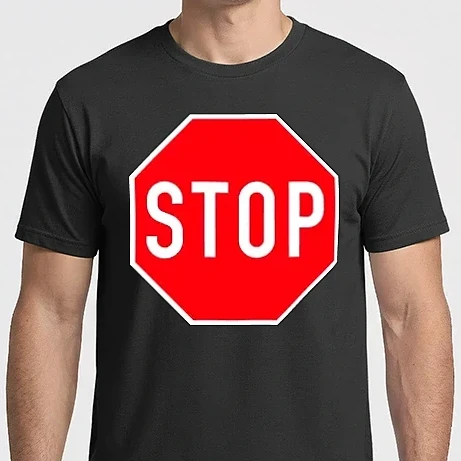 Férfi Imperial póló - STOP fehér | ModerneImageArt | MIA