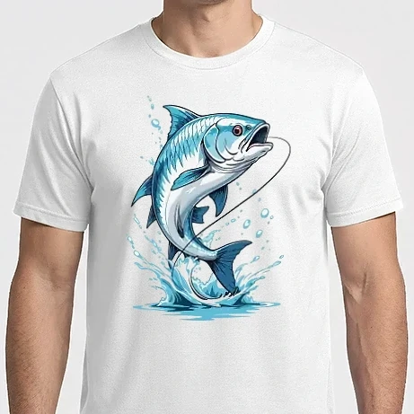 Férfi Imperial póló - Hal a horgon