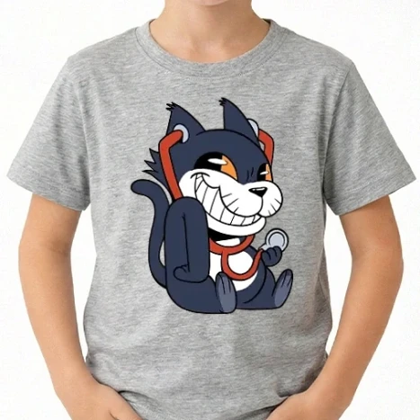 Uniszex gyerek Póló - Orvos cica