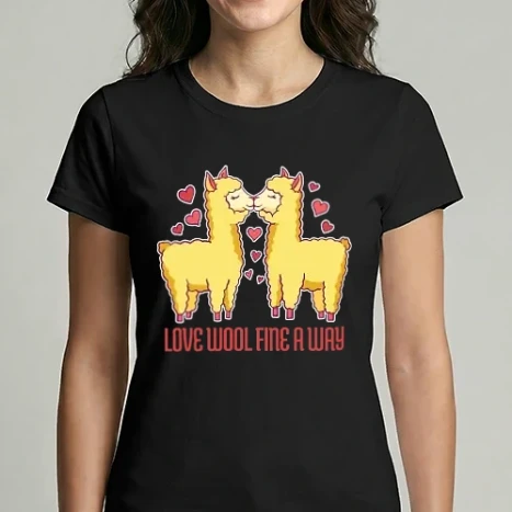 Női Imperial póló - Szerelmes alpakák