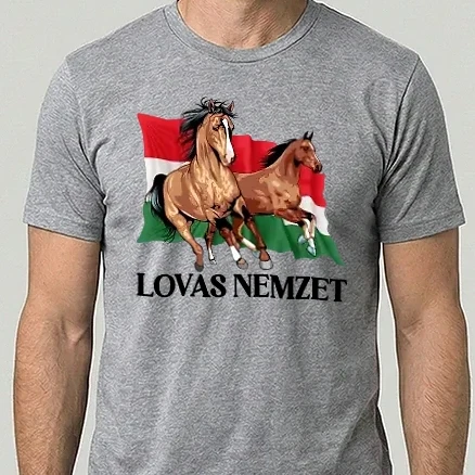 Férfi Alap póló - Lovas nemzet