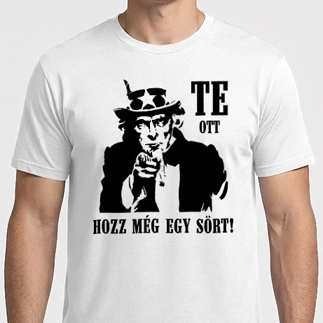 Férfi Imperial póló - Uncle Sam sörözik