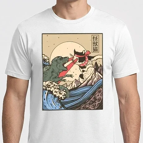 Férfi Imperial póló - Kaiju Vs Cat