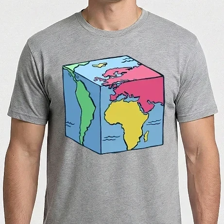 Férfi Imperial póló - Kocka Föld