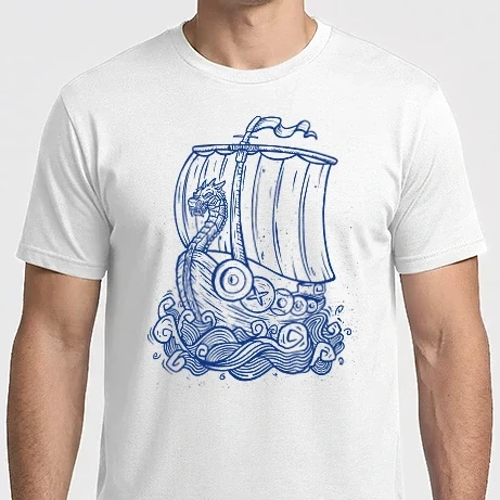 Férfi Imperial póló - Viking hajó