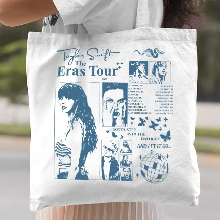 Vászontáska - Taylor Swift ERAS print blue