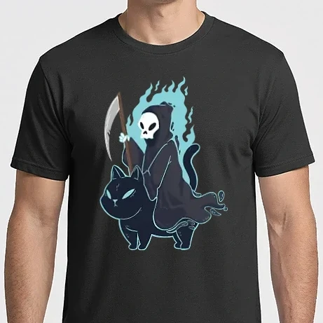 Férfi Imperial póló - Kaszás és a macskája