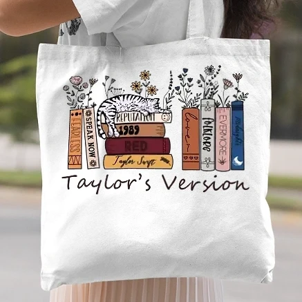 Vászontáska - Eras tour books color cat