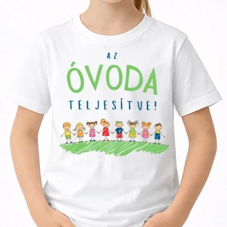Uniszex gyerek Póló - Óvoda teljesítve