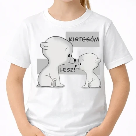 Uniszex gyerek Póló - Kistesóm lesz jegesmaci