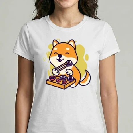 Női Imperial póló - Shiba inu Sushival