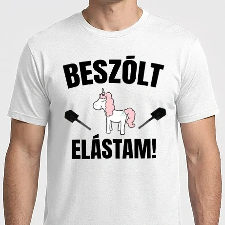 Férfi Imperial póló - Beszólt Elástam..Unikornis