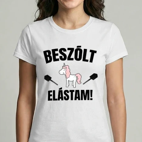 Női Imperial póló - Beszólt Elástam..Unikornis