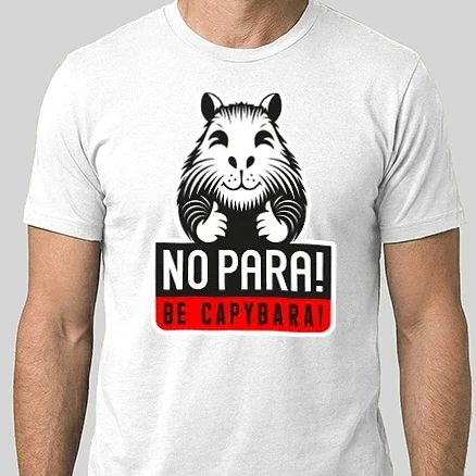 Férfi Alap póló - No para! Be capybara!