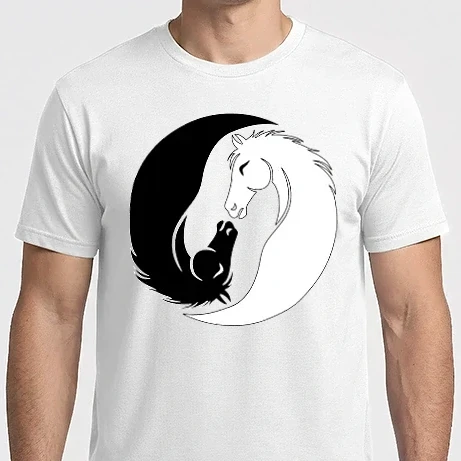 Férfi Imperial póló - ying yang ló