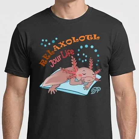 Férfi Imperial póló - Relaxáló Axolotl