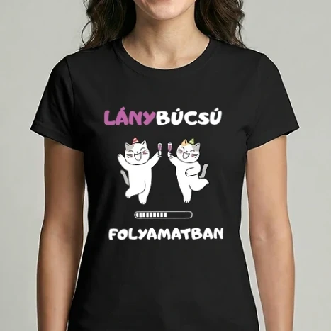 Női Imperial póló - Lánybúcsú folyamatban - ivó cicák