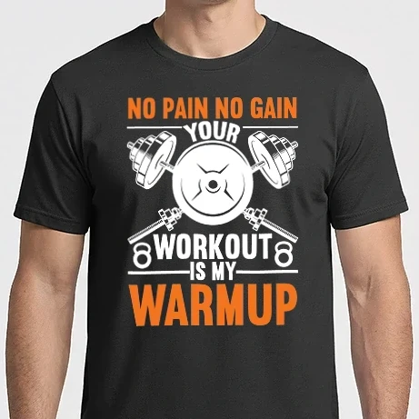 Férfi Imperial póló - No Pain No Gain Your Workout Is My Warmup