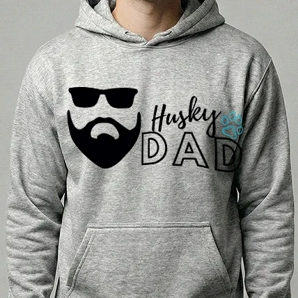 Férfi kapucnis pulóver - Husky Dad