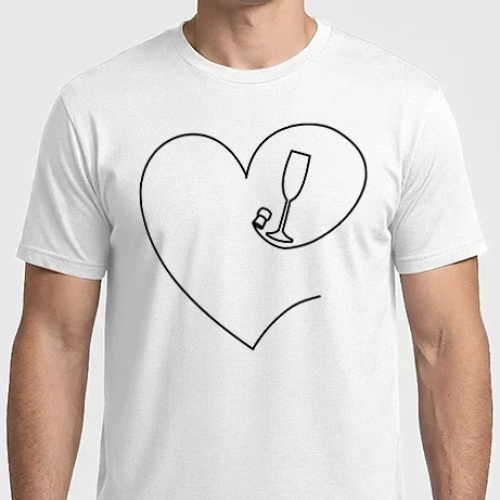 Férfi Imperial póló - pezsgő szív