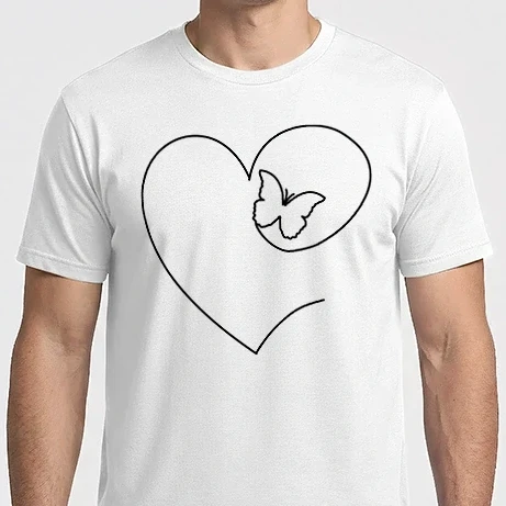 Férfi Imperial póló - pillangó szív