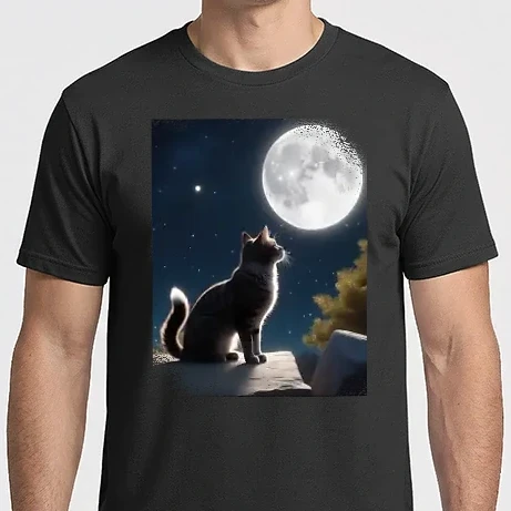 Férfi Imperial póló - Macska és hold