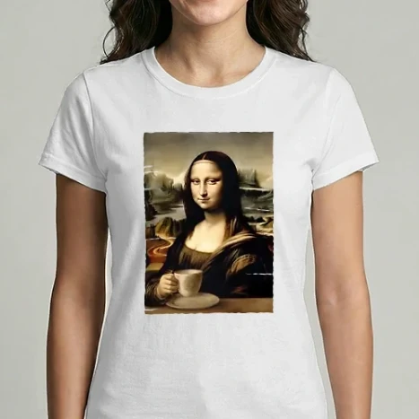 Női Imperial póló - Kávés Mona Lisa