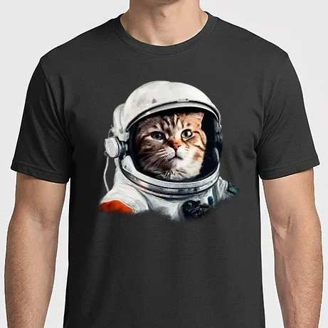 Férfi Imperial póló - Űrhajós macska