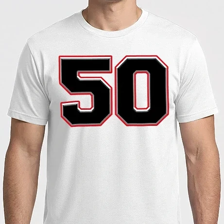 Férfi Imperial póló - sorszám,mezszám,szám, ötvenes, ötven, 50